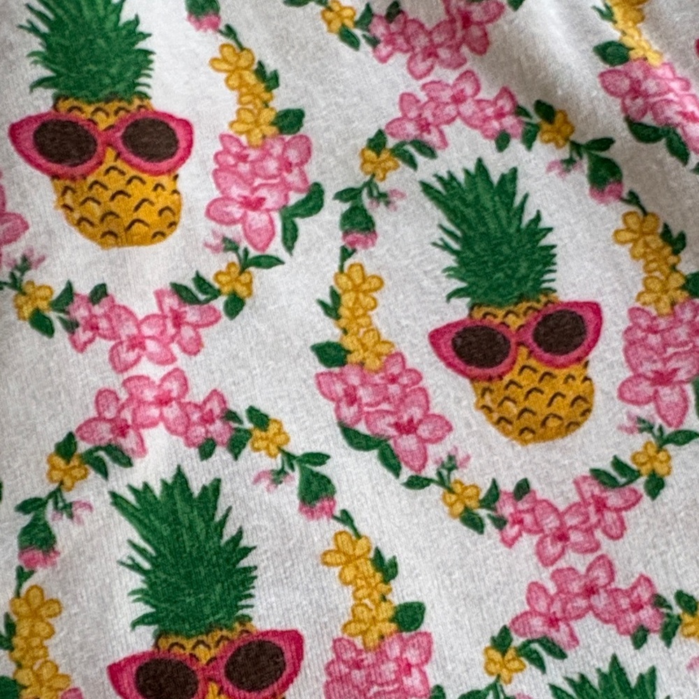 BedHead Pink Tank Top with Pineapple Print Sleep Shorts-medium - Picture 3 of 7